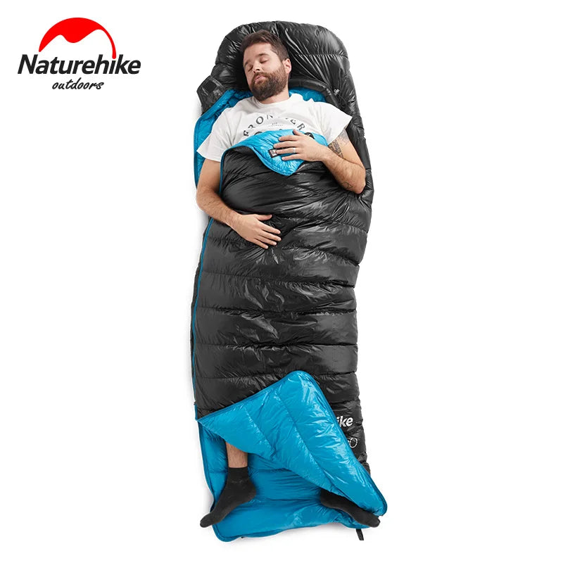 Naturehike CW400 Sleeping Bag Winter Lightweight Goose Down Sleeping Bag Ultralight Waterproof Hiking Camping Sleeping Bag Quilt