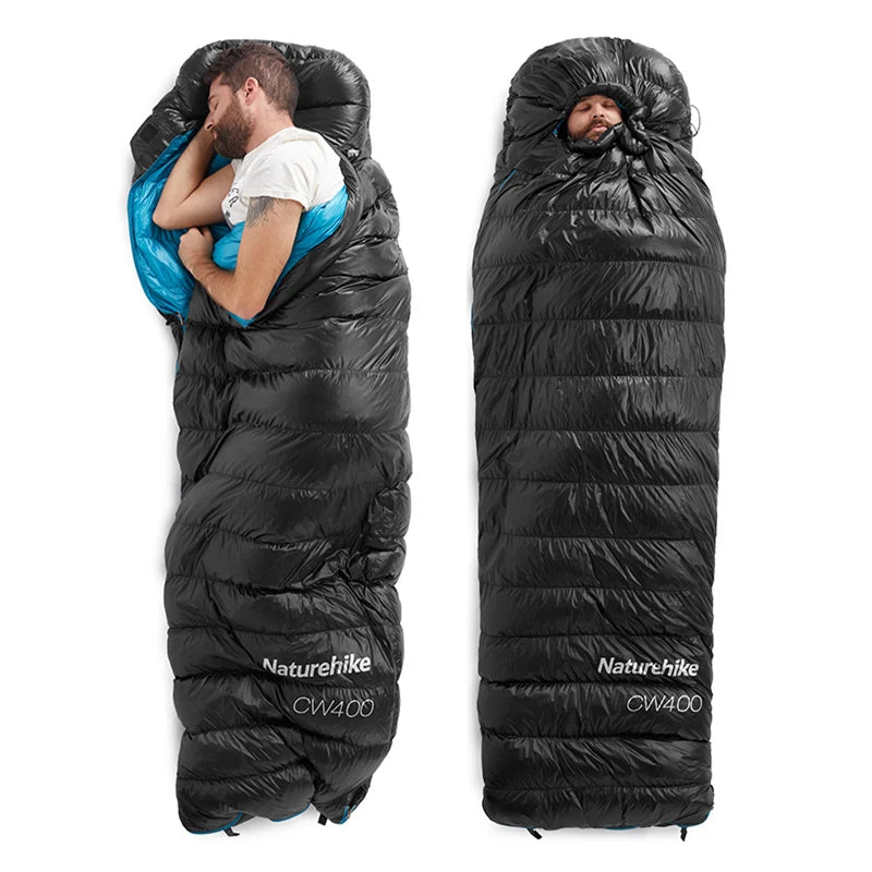 Naturehike CW400 Sleeping Bag Winter Lightweight Goose Down Sleeping Bag Ultralight Waterproof Hiking Camping Sleeping Bag Quilt