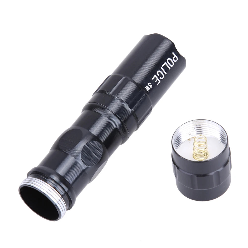 Police LED Flashlight T6 Waterproof Shock Resistant Aluminum Super Bright LED Flashlight Focus Torch Lamp With Hand Strap