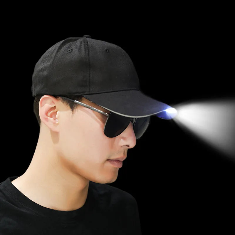 LED Flashlight Fishing Hat Cap Sport Baseball Caps