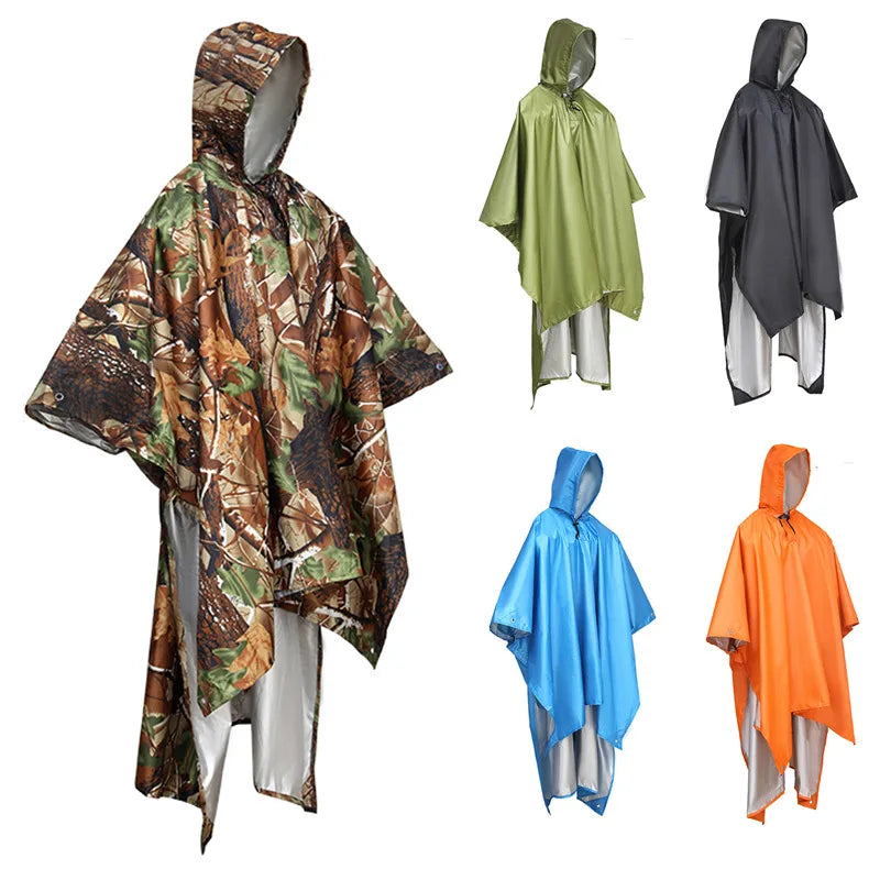 Raincoat Backpack Rain Cover Rain Coat Hood Hiking Cycling Rain Cover Poncho