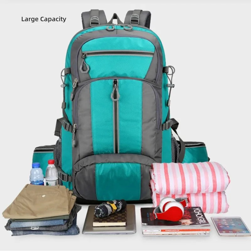 Outdoor Travel Camping Backpack Waterproof Large Capacity Hiking Trekking Bag Men's Climbing Mountaineering Traveling Backpack