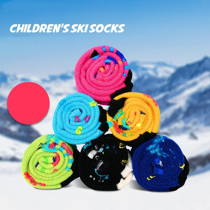 Kids Sports Sock Winter Outdoor Thick Warm Sock Children Snow Ski Sock Boys Girls Thermal Sock For Roller Skating Hiking