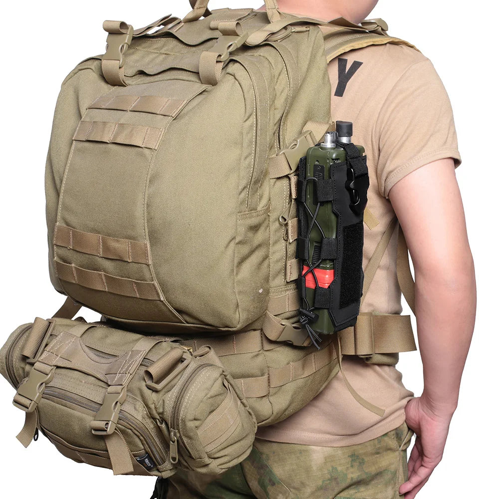 Outdoors Molle Water Bottle Pouch Tactical Gear Kettle Waist Shoulder Bag Sports Water Bottle Bag for Army Fans Climbing Camping