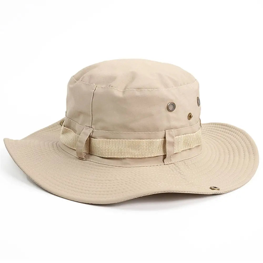 Men & Women Wide Brim Camping Hiking Fishing Cap Men's Bucket Hats Military Boonie Hat Sun Hat