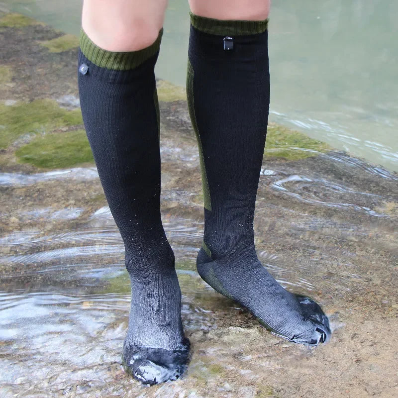 Kniehohe wasserdichte Socken Wandern Waten Outdoor-Camping Radfahren Skifahren Bergsteigen Warme lange kniehohe wasserdichte Socken