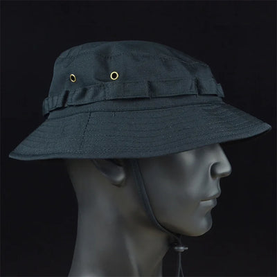 Military Tactical Boonie Hats Hunting Sun Fishing Hat Outdoor Camouflage Bobble Cap Hiking Fisherman Sniper Ghillie Bucket Hats