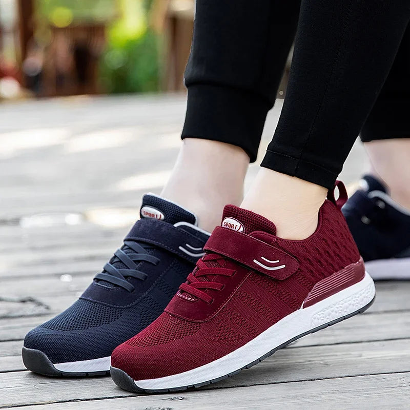 Casual Fashion Sneakers Couples Plus Size Flats Lace-Up Hiking Shoes Comfortable Zapatillas