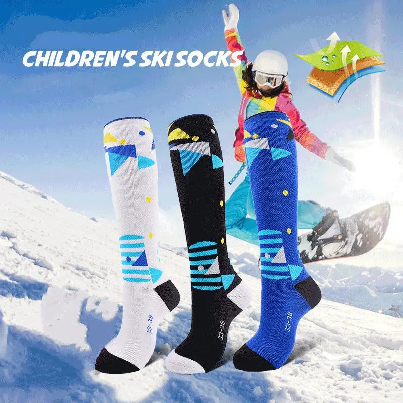 Kids Sports Sock Winter Outdoor Thick Warm Sock Children Snow Ski Sock Boys Girls Thermal Sock For Roller Skating Hiking