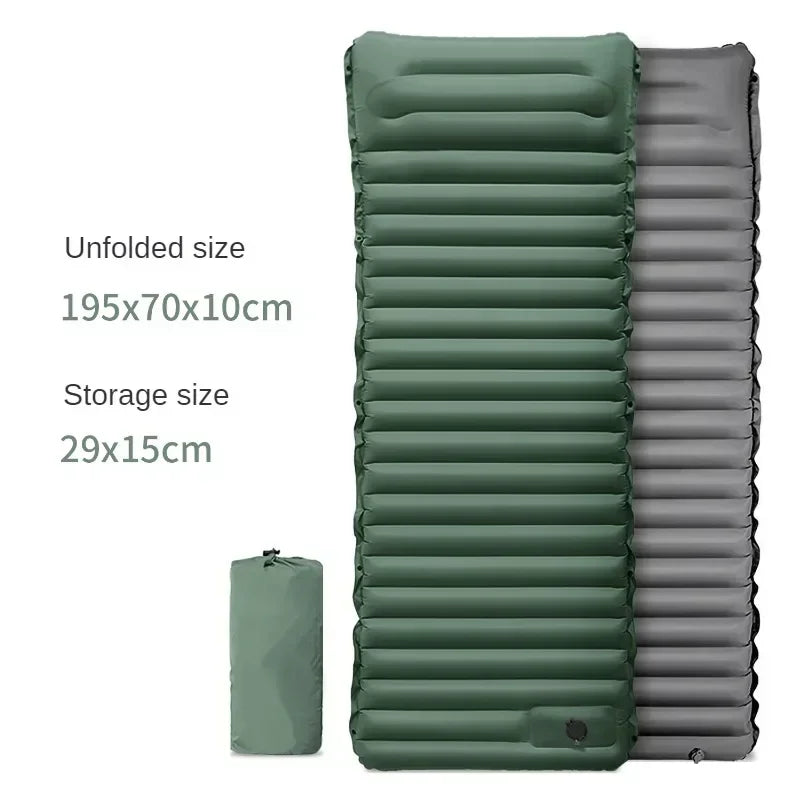 Ultraleichte selbstaufblasende Luftmatratze, verbreitertes Isomatten-Spleißen, aufblasbares Bett, Strand-Picknick-Matte, Camping-Zelt, Luftkissen