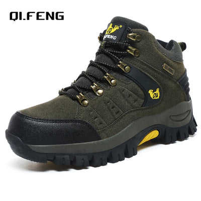 Trendy Classic Men Ankle Boots Wear Resisting Hiking Shoes Cow Suede Men Boot Comfortable Walking Sneaker For Man Tactical Shoes