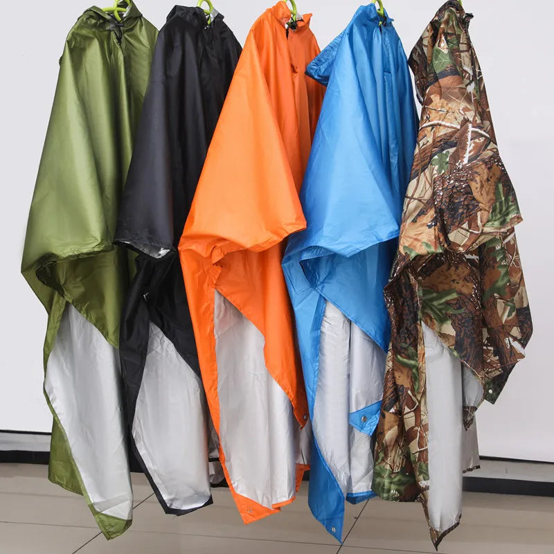 Raincoat Backpack Rain Cover Rain Coat Hood Hiking Cycling Rain Cover Poncho