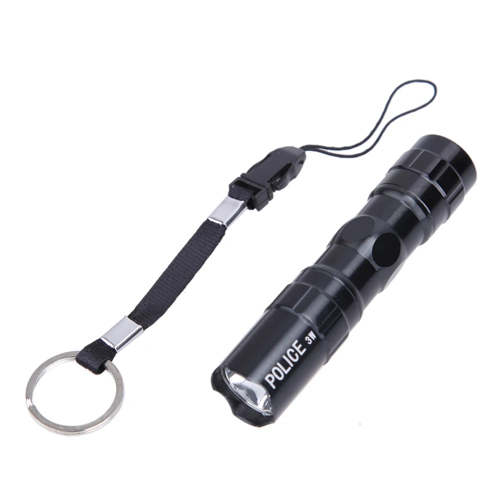 Police LED Flashlight T6 Waterproof Shock Resistant Aluminum Super Bright LED Flashlight Focus Torch Lamp With Hand Strap