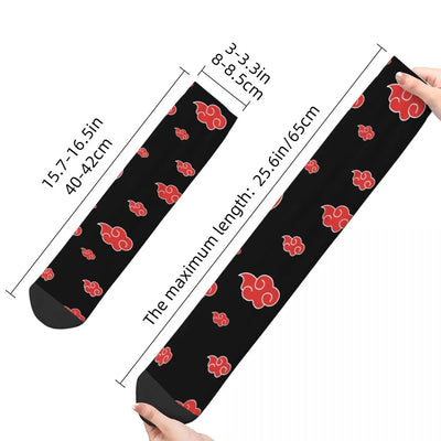 Chaussettes à cordon de serrage Janpan Hot Anime Akutsuki Cloud, pochette de randonnée, sac à dos imprimé 3D, chaussettes mi-mollet pour garçons et filles