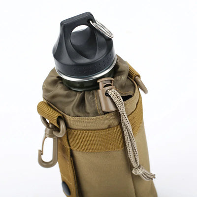 Hunting Water Bottle Bag Molle System Kettle Pouch Holder Camping Cycling Bottle Bag Drawstring Pouch Bag for Tactical Backpack