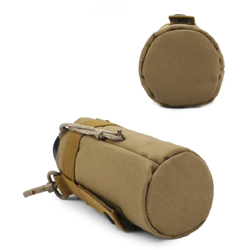 Hunting Water Bottle Bag Molle System Kettle Pouch Holder Camping Cycling Bottle Bag Drawstring Pouch Bag for Tactical Backpack