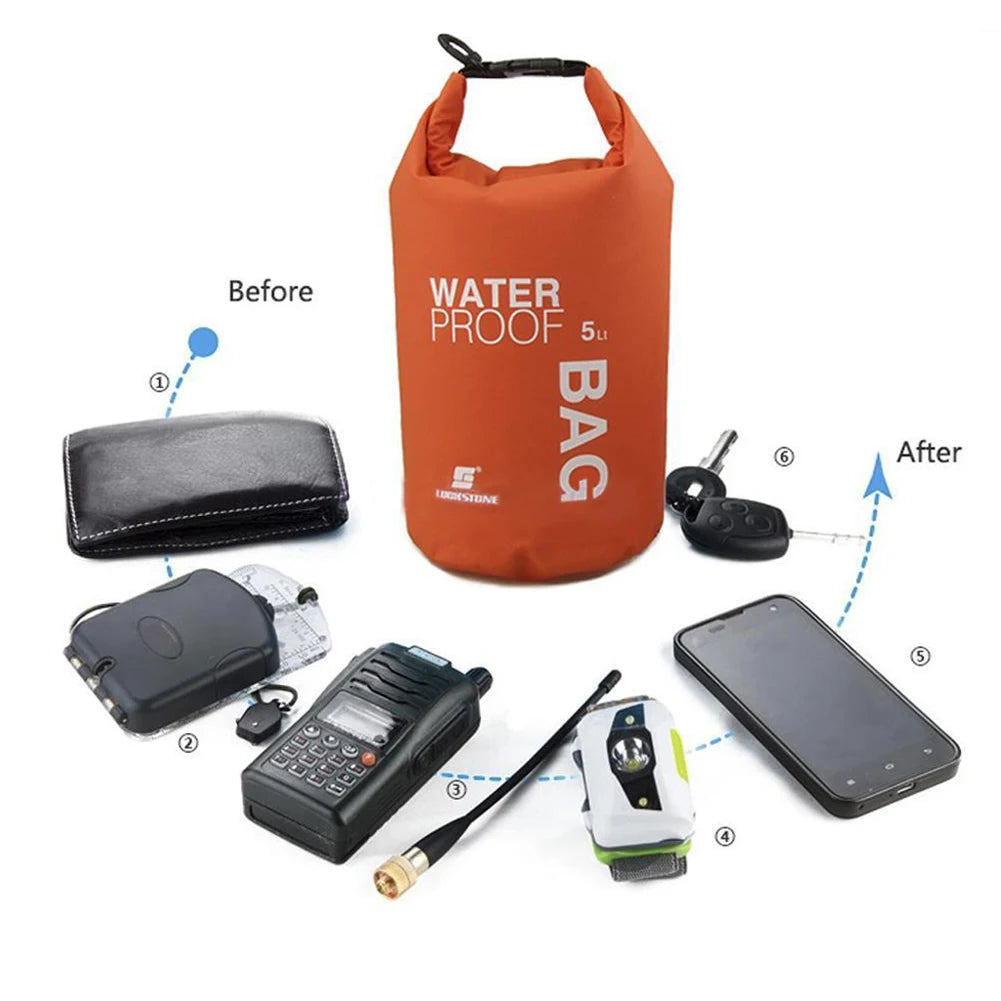 Waterproof Dry Bag Pack Sack Swimming Rafting Kayaking River Trekking Floating Sailing Canoing Boating Water Bag