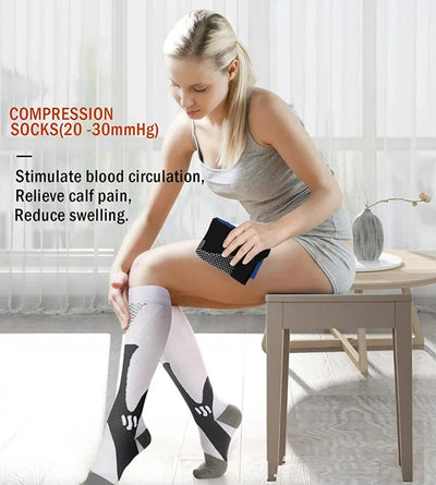 Varicocele socks compression socks running Gym hiking cycling socks medical care anti fatigue pain relief knee length stockings