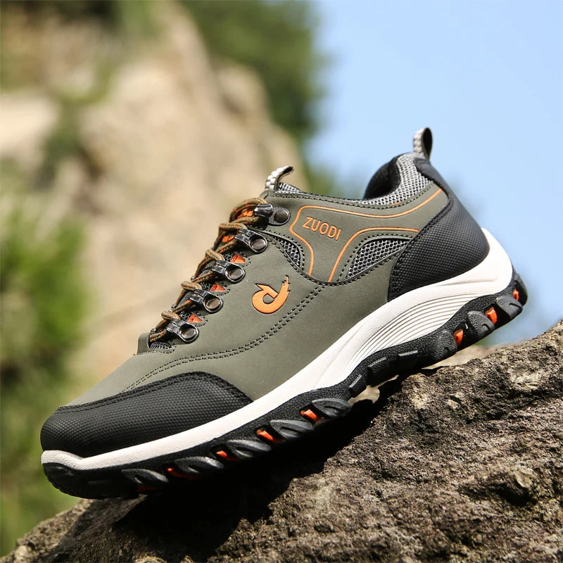 Outdoors Sneakers Waterproof Men's Shoes Men Combat Desert Casual Shoes Zapatos Hombre Air Mesh Sewing Lace-up Hiking Shoes