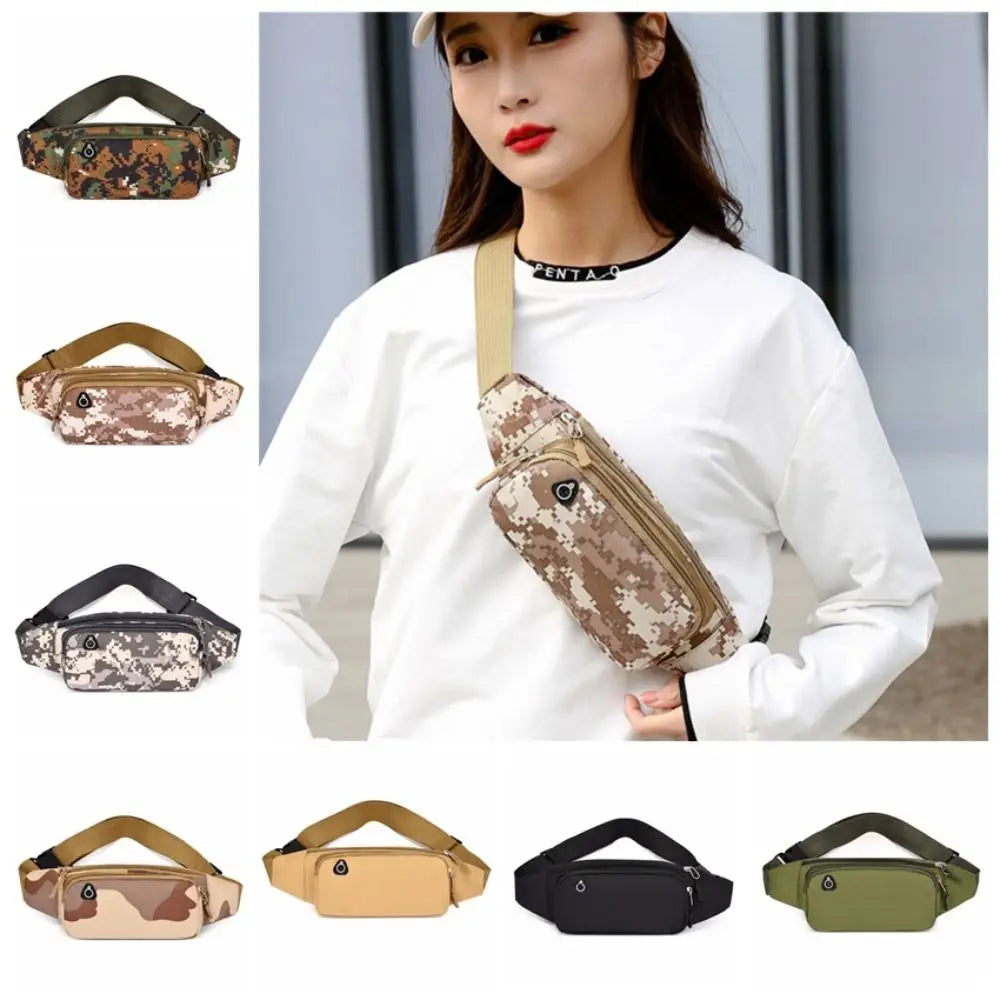 Waterproof Waist Pouch Banana Bag Lighten Oxford Cloth Waist Bag Portable With Buckle Shoulder Belt Bags Hiking